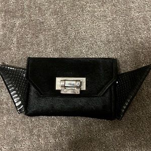 Helena and Troy mohair and leather wallet